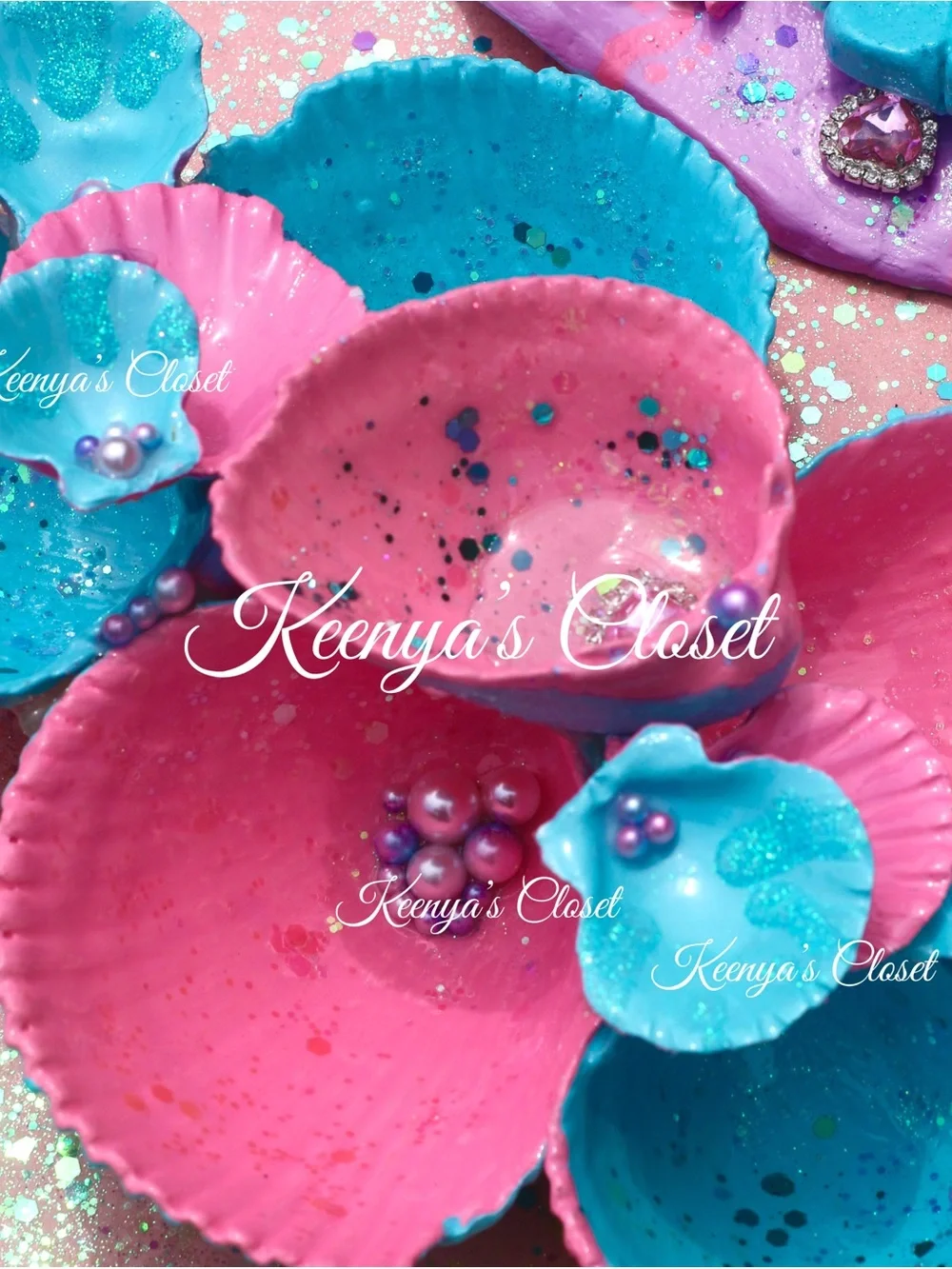 🧜‍♀️ Mermaid Trinket Tray + Clay Made Tray with Pearls - Picture 4 of 14